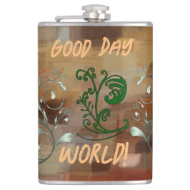 Vinyl Wrapped Flask "Bra Day World" Fickplunta