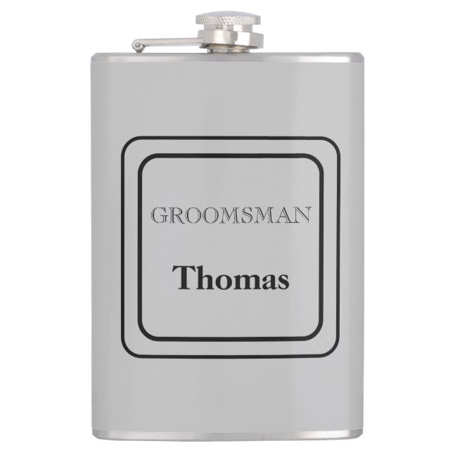 Vinyl Wrapped Flask-Groomsman Fickplunta (Framsidan)