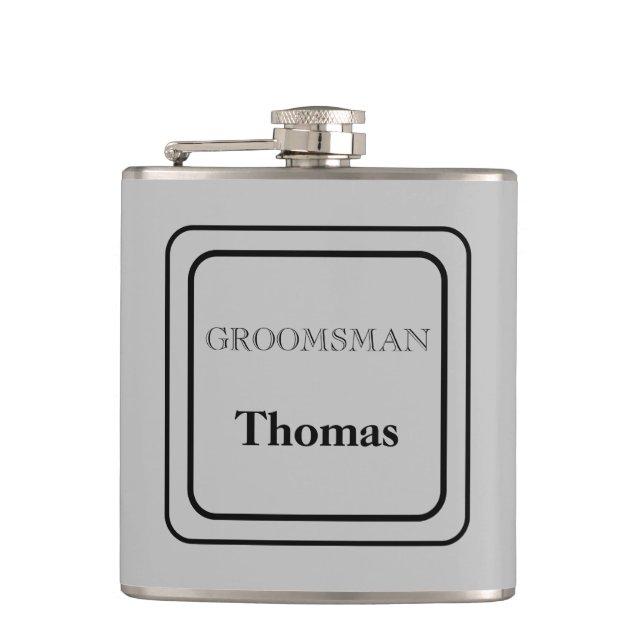 Vinyl Wrapped Flask-Groomsman Fickplunta (Framsidan)