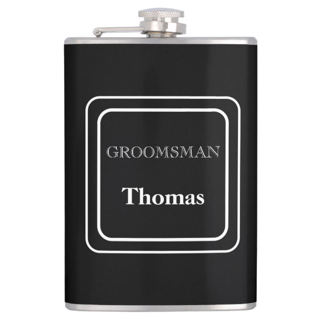 Vinyl Wrapped Flask-Groomsman Fickplunta (Framsidan)