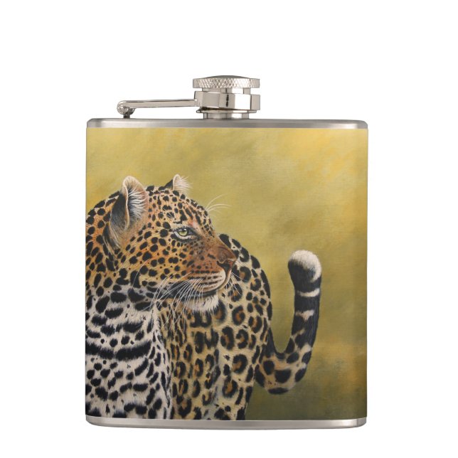 Vinyl Wrapped Flask - Leopard Fickplunta (Framsidan)