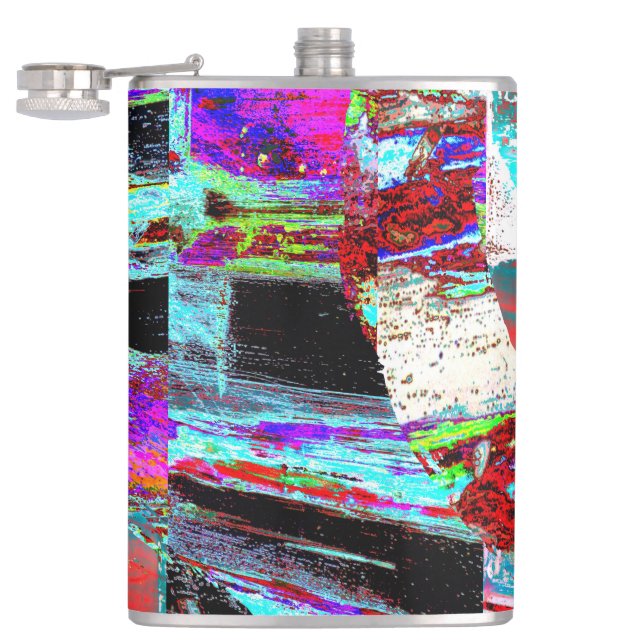 Vinyl Wrapped Flask – Neon Pulse Fickplunta (Öppnad)