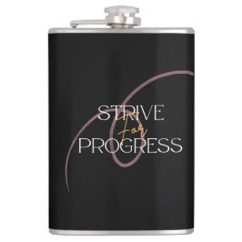 Vinyl Wrapped Flask Strive for Progress Fickplunta