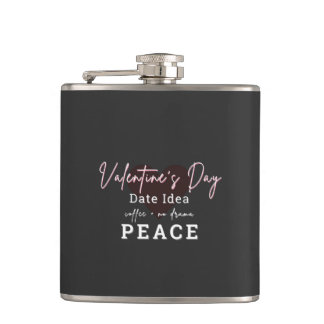 Vinyl Wrapped Flask Valentines Day Peace Fickplunta