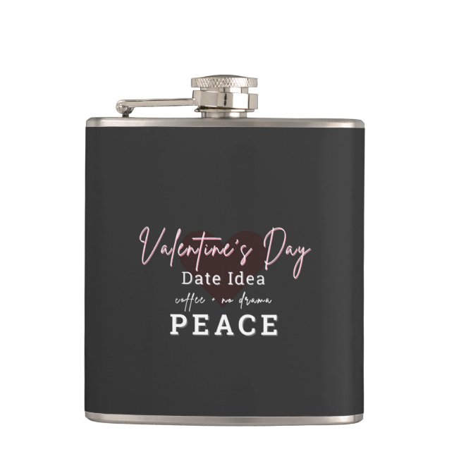 Vinyl Wrapped Flask Valentines Day Peace Fickplunta (Framsidan)