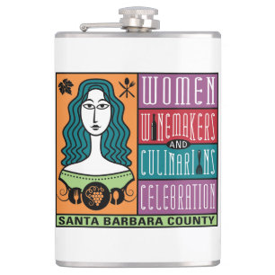 Vinyl Wrapped Flask - WWCC of Santa Barbara County Fickplunta
