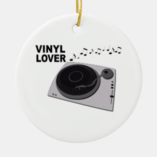Vinylälskare Julgransprydnad Keramik