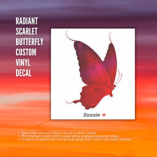 Vinyldecal av Scarlet med radiellt , butterfly- An Klistermärken