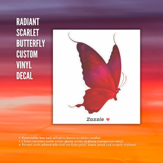 Vinyldecal av Scarlet med radiellt , butterfly- An Klistermärken