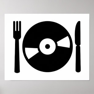 VinylDJ-meny Poster
