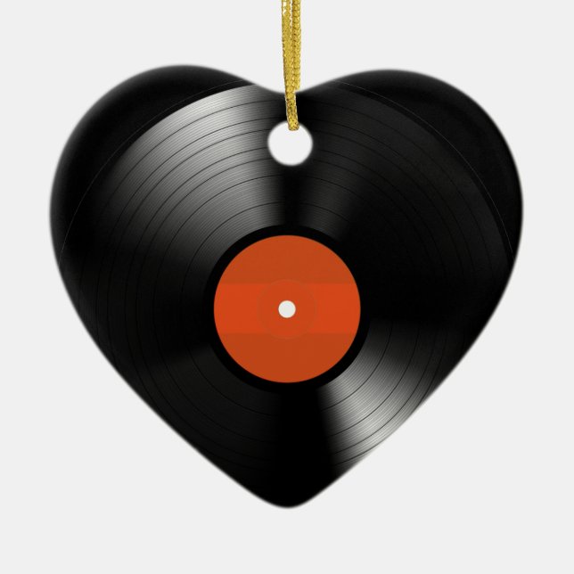 Vinyle Record Julgransprydnad Keramik (Framsidan)