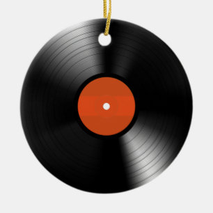 Vinyle Record Julgransprydnad Keramik