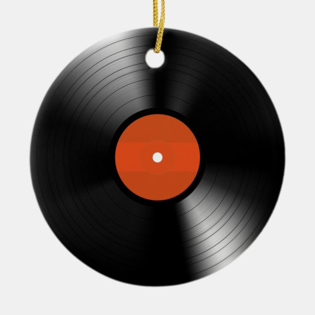 Vinyle Record Julgransprydnad Keramik (Framsidan)