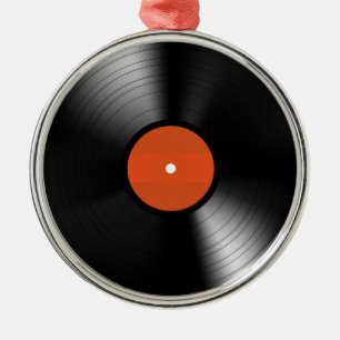 Vinyle Record Julgransprydnad Metall