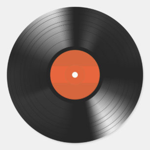 Vinyle Record Runt Klistermärke