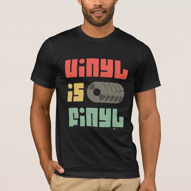 Vinylen är Finyl (finalen) - Retro rekord- album T Shirt (Framsida)