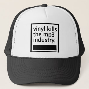vinylen dödar mp3 branschen - vintage truckerkeps