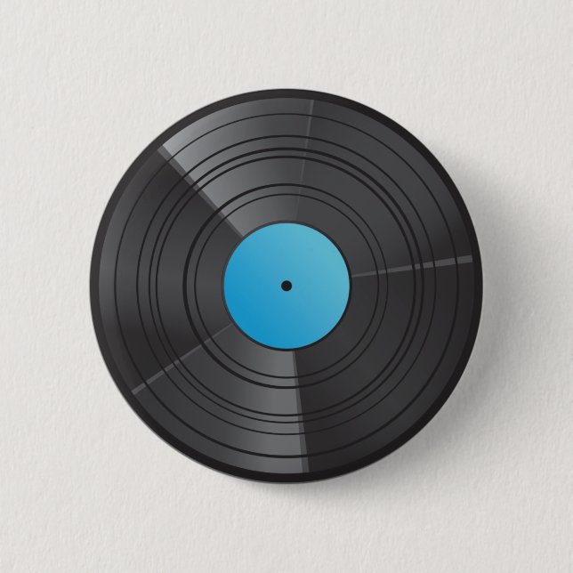 Vinylen knäppas blått knapp (Framsida)
