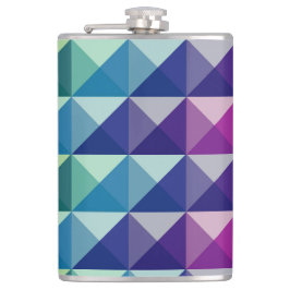 Vinylförsluten kolv - flerfärgade trianglar fickplunta