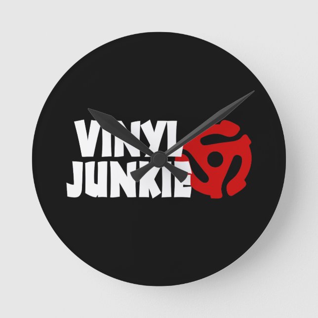 VinylJunkie Rund Klocka (Framsida)
