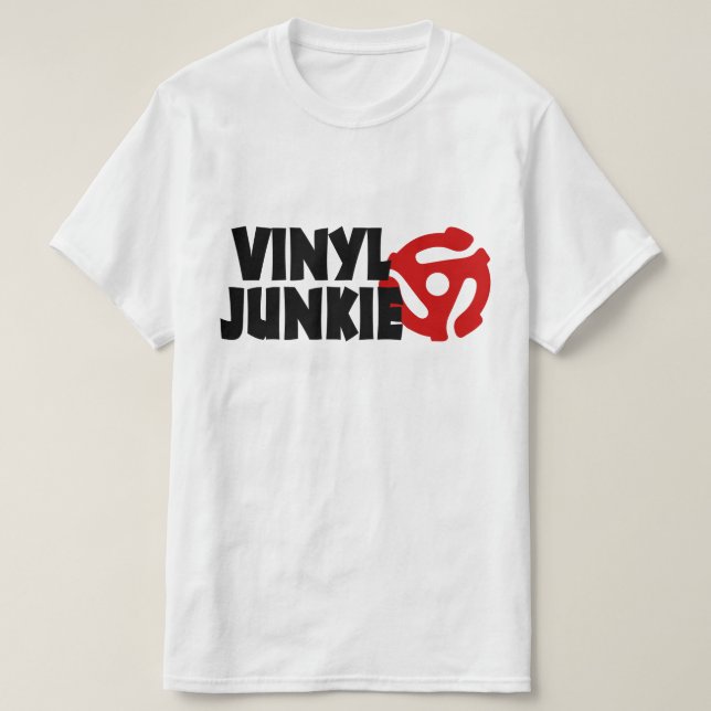 VinylJunkie T Shirt (Design framsida)