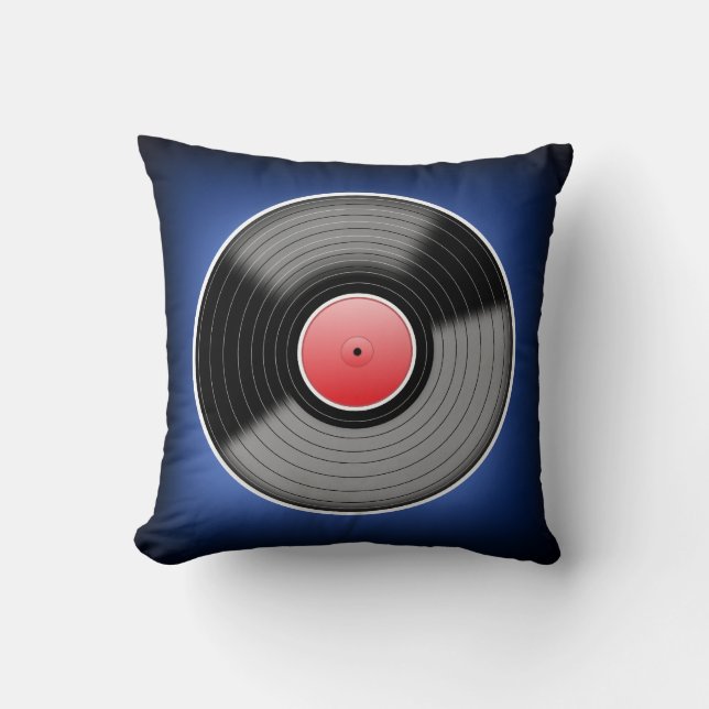 Vinylknarkareblått bleknar kvadrerar dekorativ kudde (Framsida)