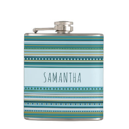 Vinylkolv av namn-örtblått Mönster Fickplunta