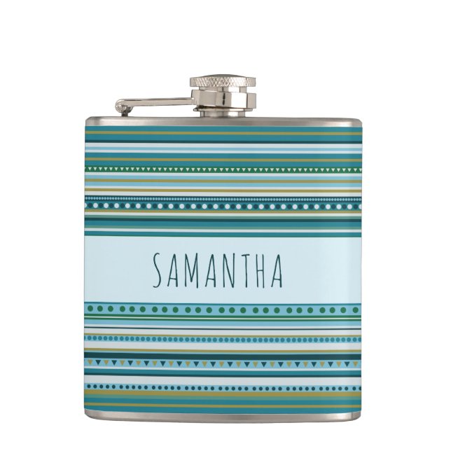 Vinylkolv av namn-örtblått Mönster Fickplunta (Framsidan)