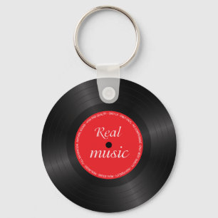 Vinyllong play-skiva nyckelring