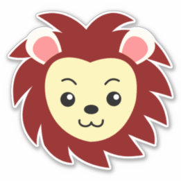 Vinylmärket lejon Ansikte Anpassningsbar Klistermärken