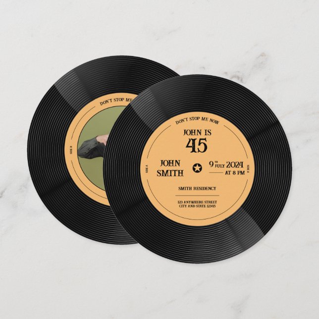VinylMode Inbjudningar (Fram/baksida)