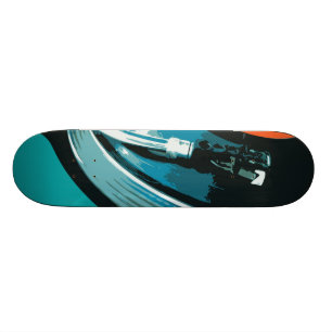 Vinylmusik Turnable Old School Skateboard Bräda 18 Cm