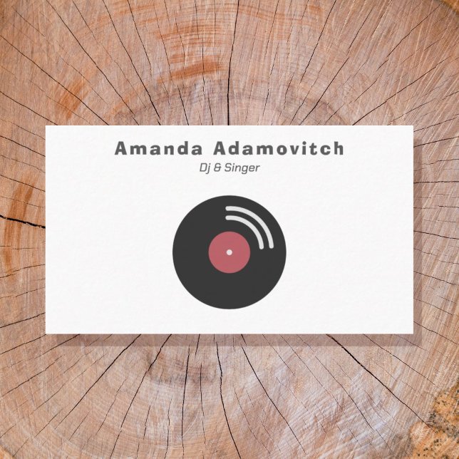 Vinylpost, Affärskort Visitkort (Vinyl Record Business Card)