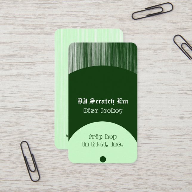 Vinylpost för jockey-skiva - utsökt utseende visitkort (Fram/Back In Situ)