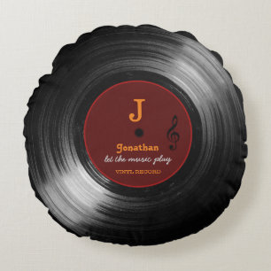 vinylpost med namn rund kudde