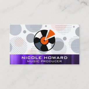 Vinylpost Retro Geometric METALL Visitkort