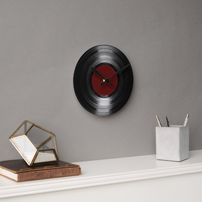 vinylpost rund klocka (Kontor)