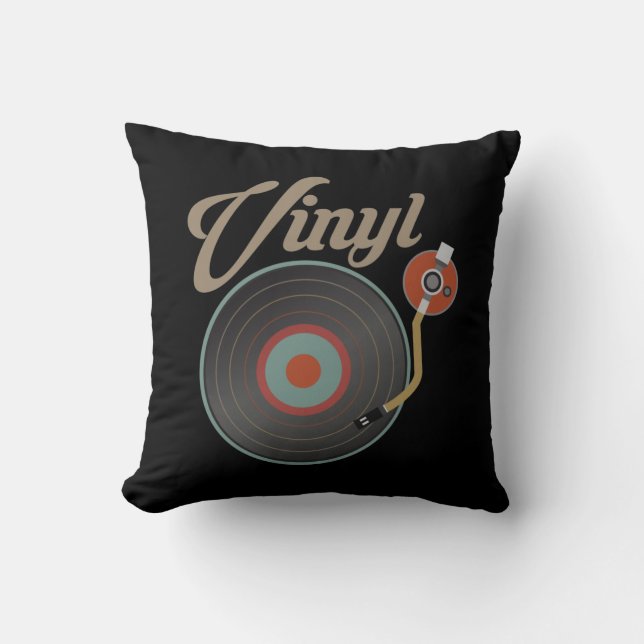 Vinylpost Turnable Stil Music Retro Record DJ Kudde (Framsida)