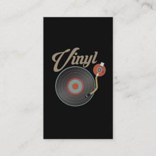 Vinylpost Turnable Stil Music Retro Record DJ Visitkort