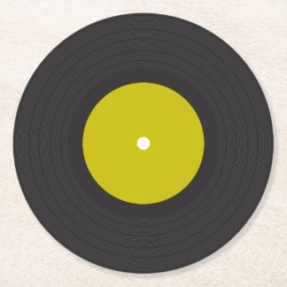 Vinylpost Underlägg Papper Rund