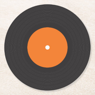 Vinylpost Underlägg Papper Rund