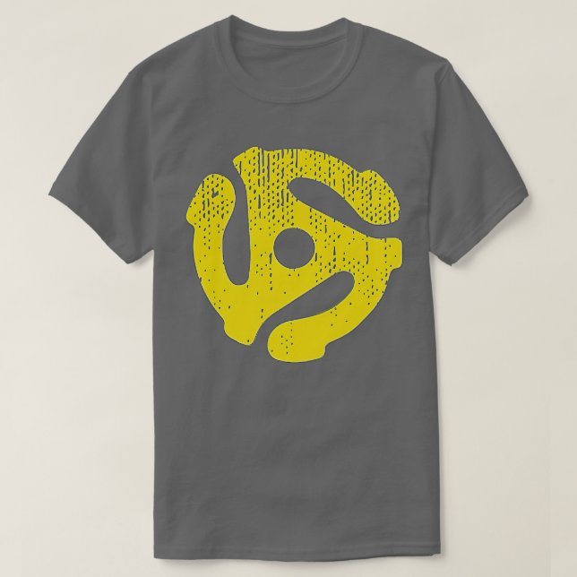 Vinylpostadapter för vinylpost, 45 varv/min, spind t shirt (Design framsida)