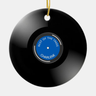 Vinylpostalbumdesign Keramisk prydnadsföremål Julgransprydnad Keramik