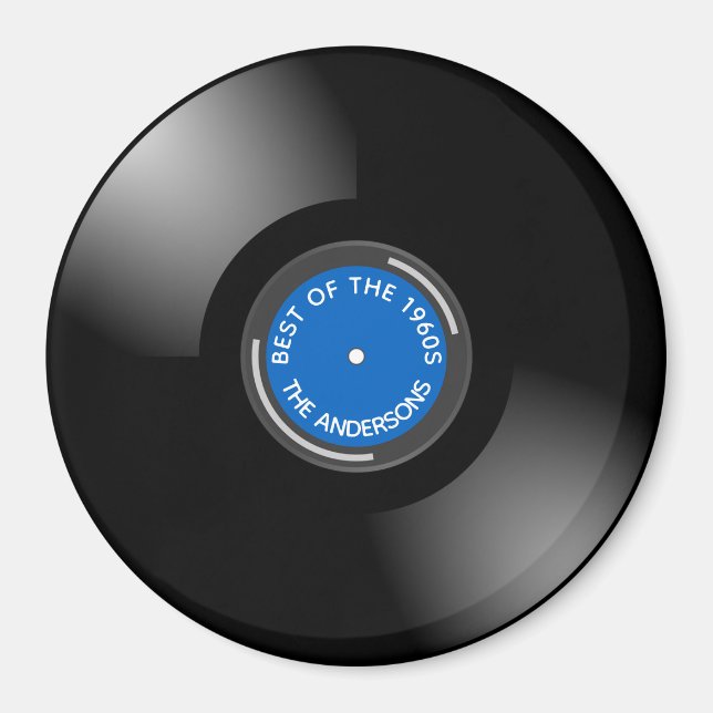 Vinylpostalbumets designmagnet magnet (Framsidan)