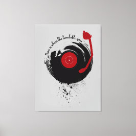 Vinylposter är hemmet där de rörliga ryggstöden fi canvastryck