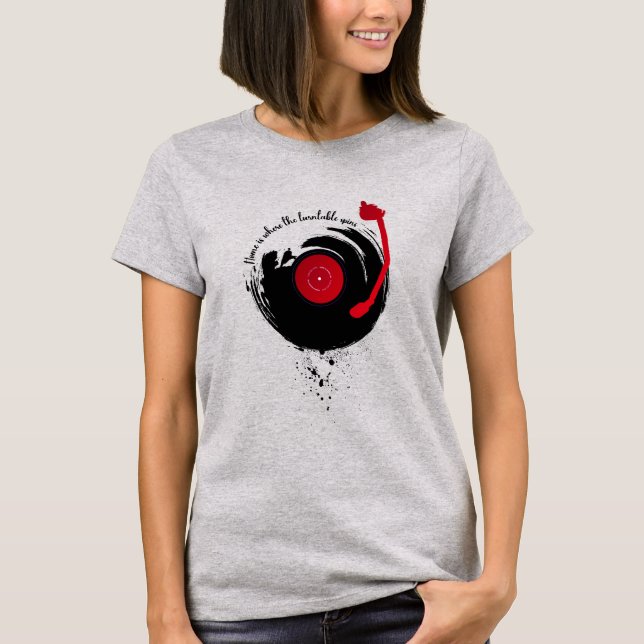 Vinylposter är hemmet där de rörliga ryggstöden fi t shirt (Framsida)