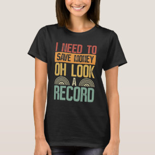 Vinylposter för vinyluppsamlare för vinylVintage T Shirt