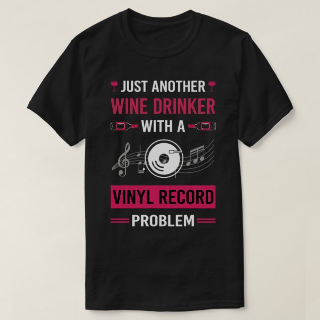 Vinylposter i vin Drinker Vinyl Record T Shirt (Design framsida)