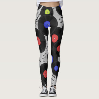 Vinylposter: Music Note Mönster Leggings