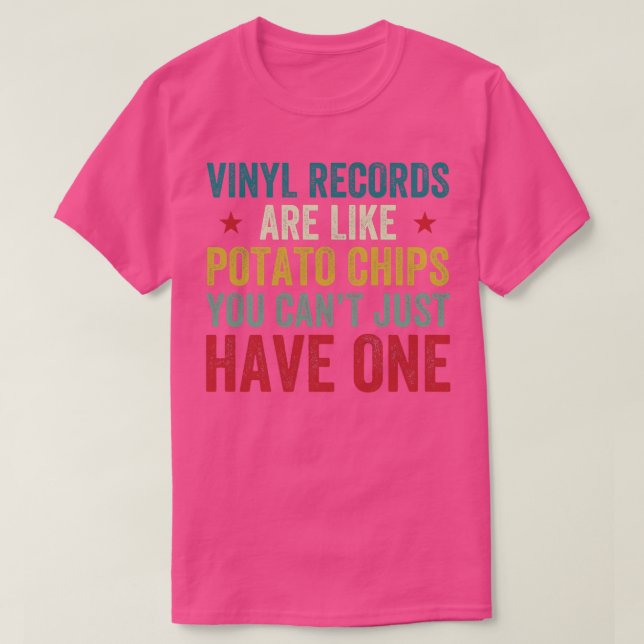 Vinylposter som samlar in nuny vinyl Älskare LP T Shirt (Design framsida)